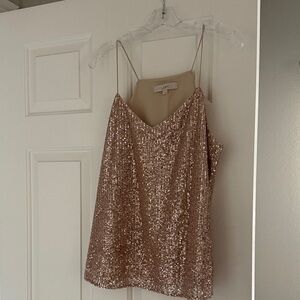 LOFT Women's Sparkling Sequin Top